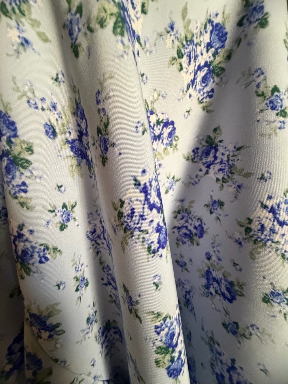 Three Pretty Women's Dresses— Hot Pink, White Floral, Blue Pattern - Picture 3 of 9